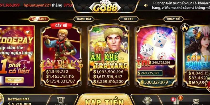 Kho game thú vị tại Go88 chắc chắn sẽ không làm bạn thất vọng